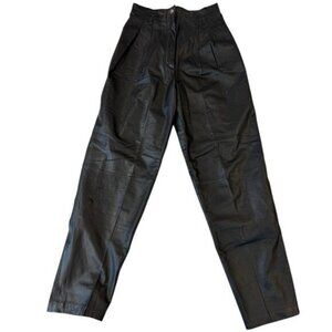 The Prisma Collection 90s High Waist Black Leather Pants Sz 6/M Korea